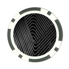 Chrome Abstract Pile Of Chrome Chairs Detail Poker Chip Card Guard (10 Pack) by Simbadda