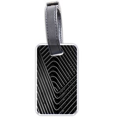 Chrome Abstract Pile Of Chrome Chairs Detail Luggage Tags (one Side)  by Simbadda