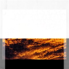 Abstract Orange Black Sunset Clouds Rectangular Jigsaw Puzzl by Simbadda