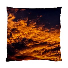 Abstract Orange Black Sunset Clouds Standard Cushion Case (one Side) by Simbadda