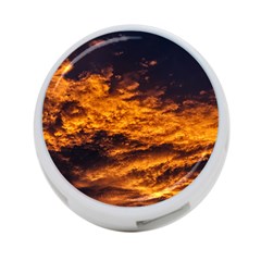 Abstract Orange Black Sunset Clouds 4-port Usb Hub (two Sides)  by Simbadda