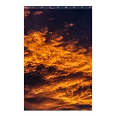 Abstract Orange Black Sunset Clouds Shower Curtain 48  X 72  (small)  by Simbadda