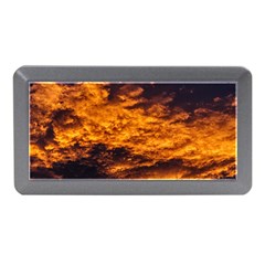 Abstract Orange Black Sunset Clouds Memory Card Reader (mini) by Simbadda