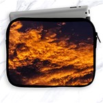 Abstract Orange Black Sunset Clouds Apple iPad 2/3/4 Zipper Cases Front