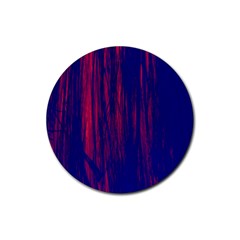 Abstract Color Red Blue Rubber Round Coaster (4 Pack)  by Simbadda