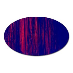 Abstract Color Red Blue Oval Magnet by Simbadda