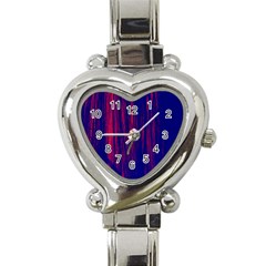 Abstract Color Red Blue Heart Italian Charm Watch by Simbadda