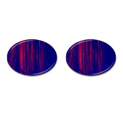 Abstract Color Red Blue Cufflinks (oval) by Simbadda