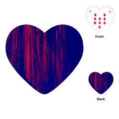 Abstract Color Red Blue Playing Cards (heart)  by Simbadda