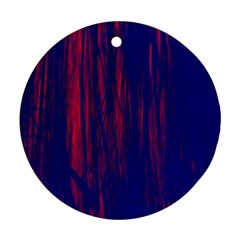 Abstract Color Red Blue Round Ornament (two Sides)