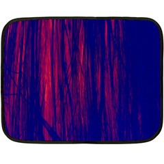 Abstract Color Red Blue Double Sided Fleece Blanket (mini)  by Simbadda