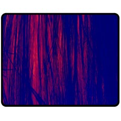 Abstract Color Red Blue Fleece Blanket (medium)  by Simbadda