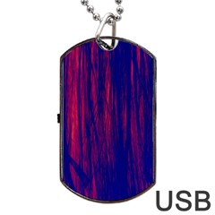 Abstract Color Red Blue Dog Tag Usb Flash (one Side) by Simbadda