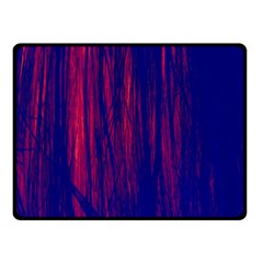 Abstract Color Red Blue Double Sided Fleece Blanket (small)  by Simbadda