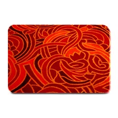 Orange Abstract Background Plate Mats by Simbadda