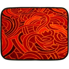 Orange Abstract Background Double Sided Fleece Blanket (mini)  by Simbadda