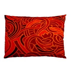 Orange Abstract Background Pillow Case (two Sides) by Simbadda