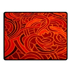 Orange Abstract Background Double Sided Fleece Blanket (small)  by Simbadda