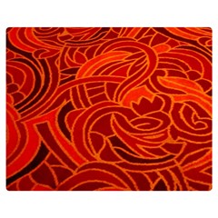 Orange Abstract Background Double Sided Flano Blanket (medium)  by Simbadda