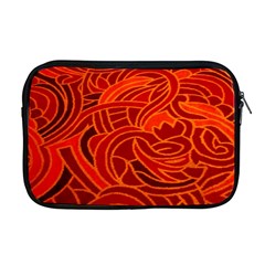 Orange Abstract Background Apple Macbook Pro 17  Zipper Case by Simbadda