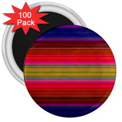 Fiesta Stripe Bright Colorful Neon Stripes Cinco De Mayo Background 3  Magnets (100 Pack) by Simbadda