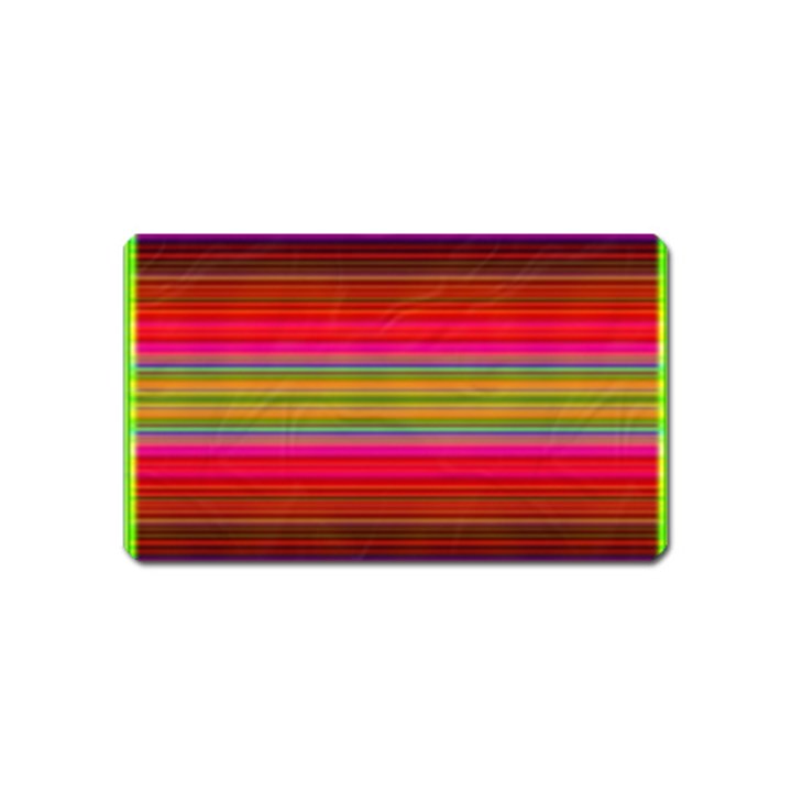 Fiesta Stripe Bright Colorful Neon Stripes Cinco De Mayo Background Magnet (Name Card)