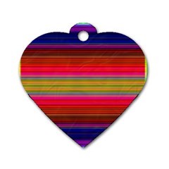 Fiesta Stripe Bright Colorful Neon Stripes Cinco De Mayo Background Dog Tag Heart (one Side) by Simbadda