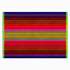 Fiesta Stripe Bright Colorful Neon Stripes Cinco De Mayo Background Large Glasses Cloth (2-side) by Simbadda