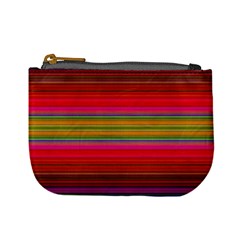 Fiesta Stripe Bright Colorful Neon Stripes Cinco De Mayo Background Mini Coin Purses by Simbadda