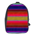 Fiesta Stripe Bright Colorful Neon Stripes Cinco De Mayo Background School Bags(Large)  Front