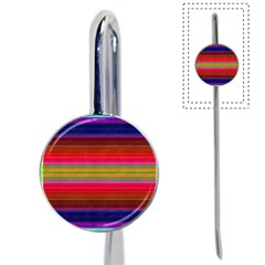 Fiesta Stripe Bright Colorful Neon Stripes Cinco De Mayo Background Book Mark by Simbadda