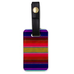 Fiesta Stripe Bright Colorful Neon Stripes Cinco De Mayo Background Luggage Tags (one Side)  by Simbadda