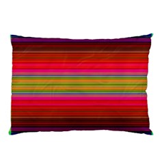 Fiesta Stripe Bright Colorful Neon Stripes Cinco De Mayo Background Pillow Case (two Sides) by Simbadda