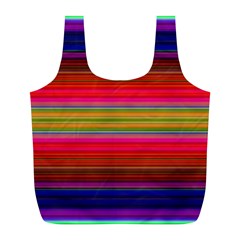 Fiesta Stripe Bright Colorful Neon Stripes Cinco De Mayo Background Full Print Recycle Bags (l)  by Simbadda