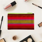 Fiesta Stripe Bright Colorful Neon Stripes Cinco De Mayo Background Cosmetic Bag (XS) Back