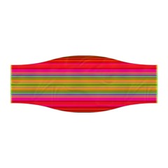 Fiesta Stripe Bright Colorful Neon Stripes Cinco De Mayo Background Stretchable Headband by Simbadda