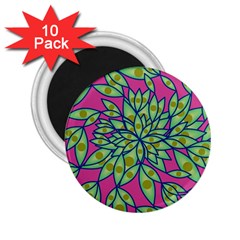 Big Growth Abstract Floral Texture 2 25  Magnets (10 Pack) 