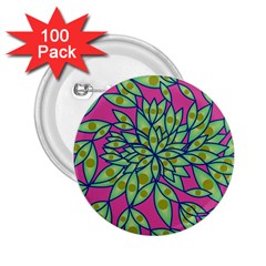 Big Growth Abstract Floral Texture 2 25  Buttons (100 Pack)  by Simbadda