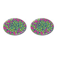 Big Growth Abstract Floral Texture Cufflinks (oval) by Simbadda