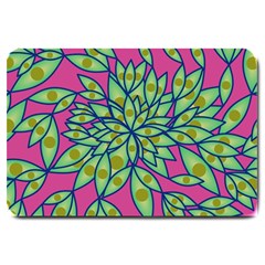 Big Growth Abstract Floral Texture Large Doormat  by Simbadda