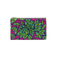 Big Growth Abstract Floral Texture Cosmetic Bag (small)  by Simbadda