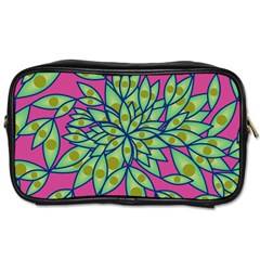 Big Growth Abstract Floral Texture Toiletries Bags by Simbadda