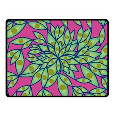 Big Growth Abstract Floral Texture Fleece Blanket (small) by Simbadda