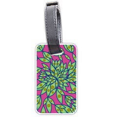 Big Growth Abstract Floral Texture Luggage Tags (one Side)  by Simbadda