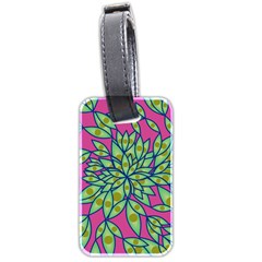 Big Growth Abstract Floral Texture Luggage Tags (two Sides) by Simbadda