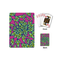 Big Growth Abstract Floral Texture Playing Cards (mini)  by Simbadda