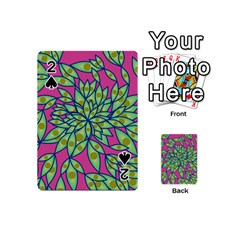 Big Growth Abstract Floral Texture Playing Cards 54 (mini)  by Simbadda