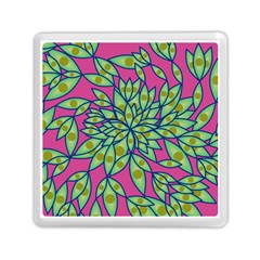 Big Growth Abstract Floral Texture Memory Card Reader (square)  by Simbadda