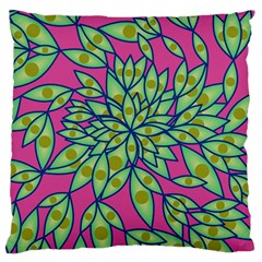 Big Growth Abstract Floral Texture Large Cushion Case (one Side) by Simbadda