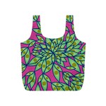 Big Growth Abstract Floral Texture Full Print Recycle Bags (S)  Front